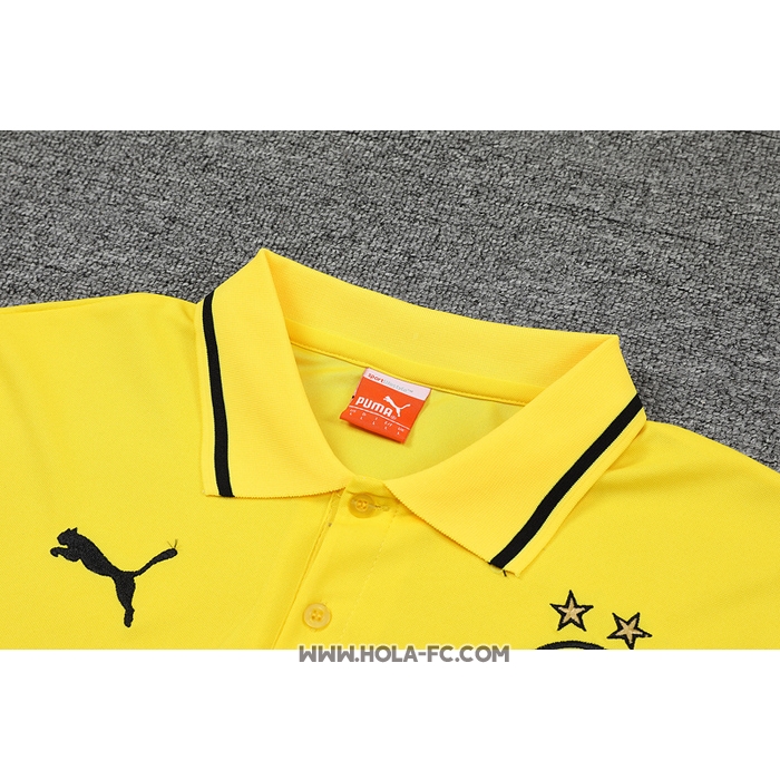 Conjunto Polo del Borussia Dortmund 2022-2023 Amarillo y Blanco